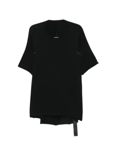 69 BY ISAAC SELLAM exposed-seam metal-staple T-shirt - Black
