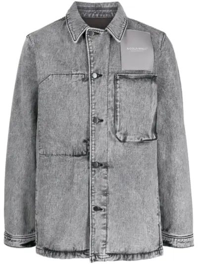 A-COLD-WALL* logo-print denim jacket - Black
