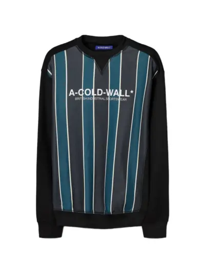 A-COLD-WALL* striped logo-print sweater - Black