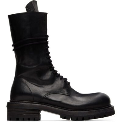 A DICIANNOVEVENTITRE Black Luke High Biker Boots