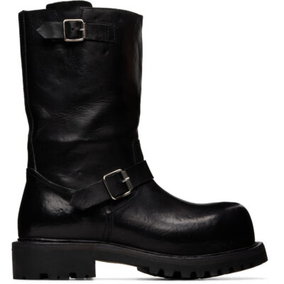 A DICIANNOVEVENTITRE Black Octa Moto Boots