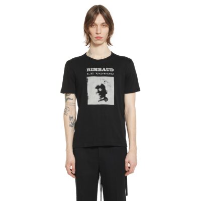 Ann Demeulemeester Baptist Standard Fit T-Shirt with ''Le Voyou'' Print