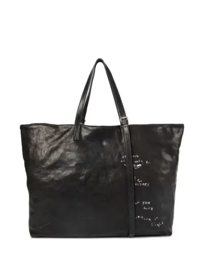Ann Demeulemeester Bes leather tote bag - Black