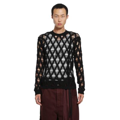 Ann Demeulemeester Carlos Diamond Stitch Sweater