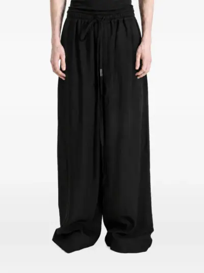 Ann Demeulemeester Eron drawstring wide-leg trousers - Black