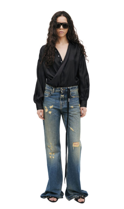 Ann Demeulemeester Flared jeans with scuffs