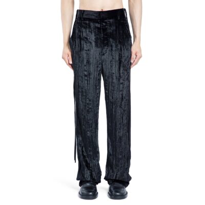 Ann Demeulemeester Leon Trousers in Froissé Velvet