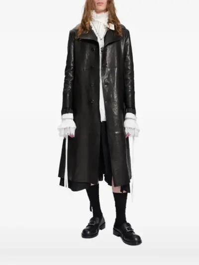 Ann Demeulemeester Lionel leather coat - Black