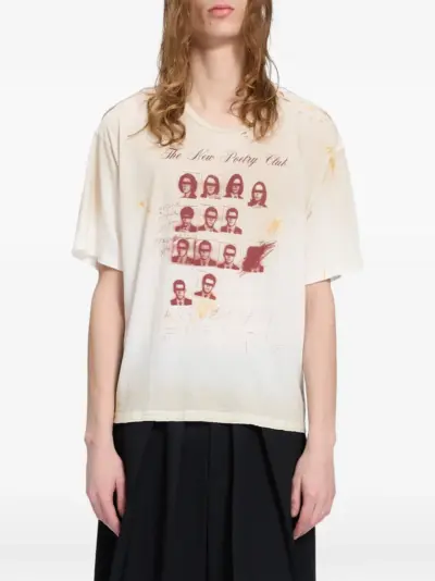 Ann Demeulemeester Lu The New Poetry Club T-shirt - Neutrals