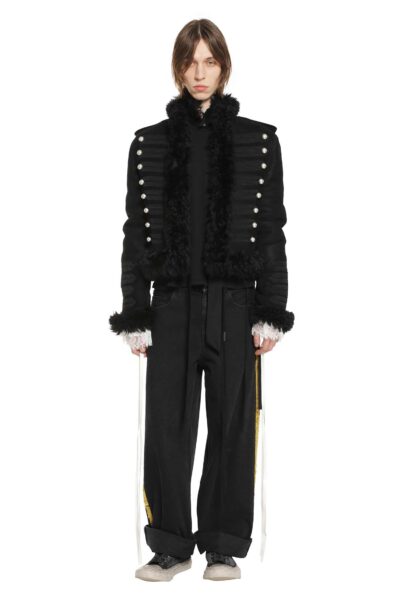 Ann Demeulemeester Maldus Cropped Marsina Jacket