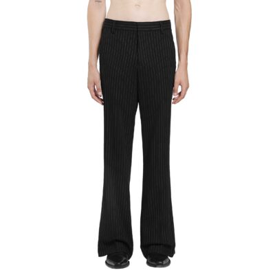 Ann Demeulemeester Stefan Chalk Stripe Flared Trousers