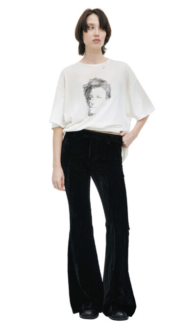 Ann Demeulemeester Velvet trousers with a drawstring waist