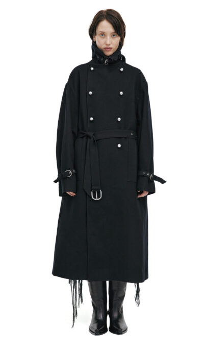 Ann Demeulemeester Wool coat with slit pockets