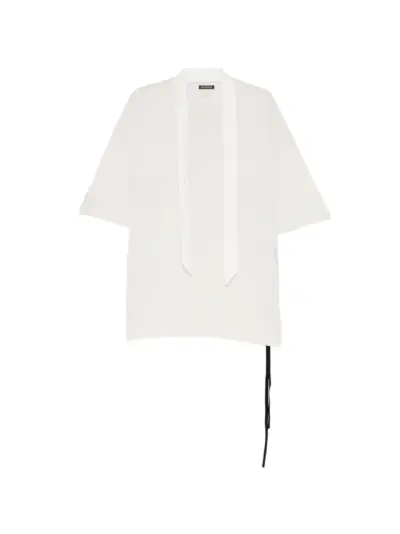 Ann Demeulemeester detachable-collar T-shirt - Neutrals