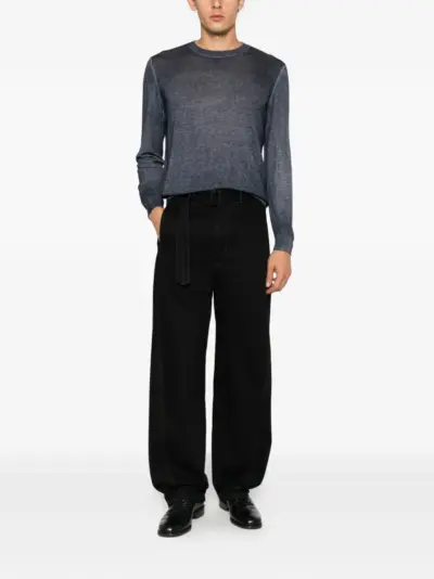 Avant Toi crew-neck wool-cashmere sweater - Blue