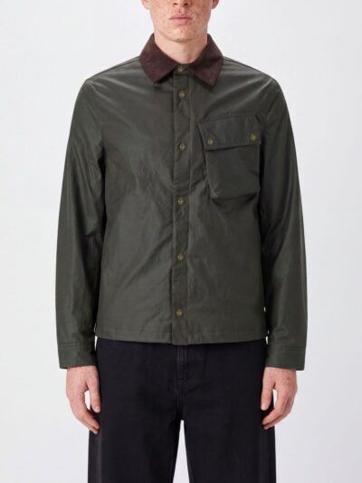 BELSTAFF Waxed Cotton Shirt Jacket with Velvet Collar