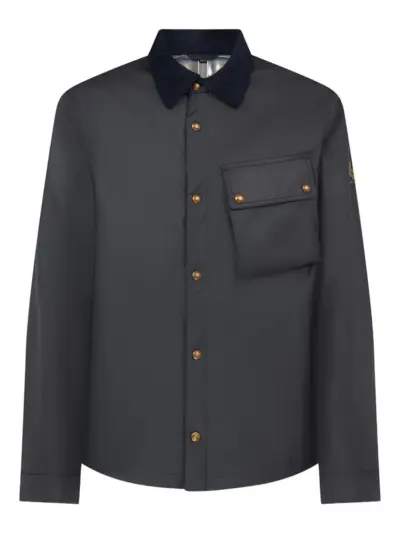 Belstaff Ground corduroy-collar jacket - Blue