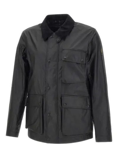 Belstaff corduroy-collar jacket - Black