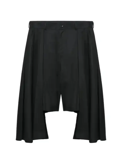 Black Comme Des Garçons asymmetric layered shorts