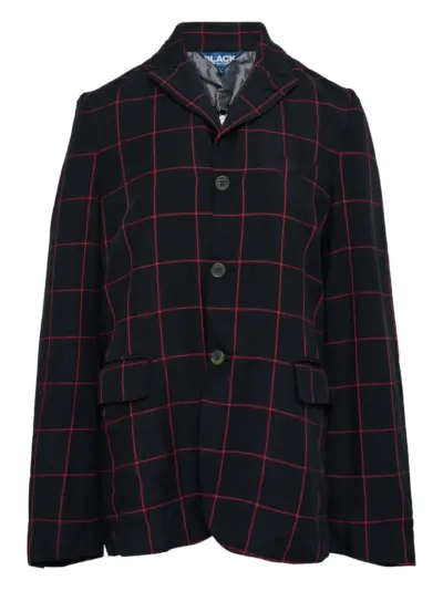 Black Comme Des Garçons check-pattern blazer