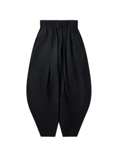 Black Comme Des Garçons elasticated balloon-leg trousers