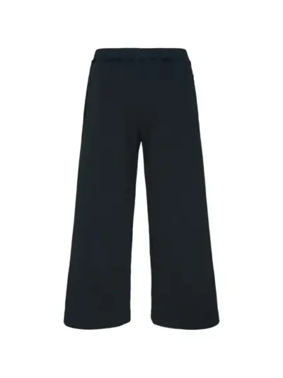 Black Comme Des Garçons jersey wide-leg trousers