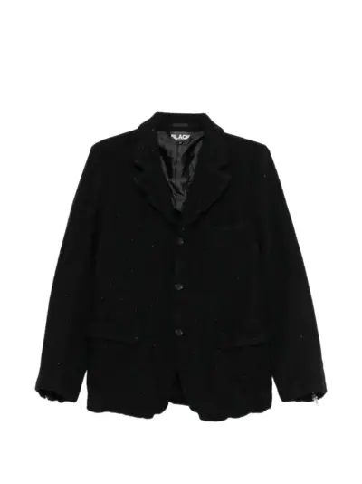 Black Comme Des Garçons zip-up sleeve blazer