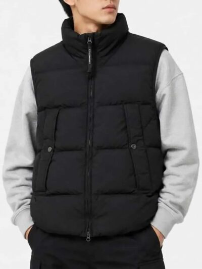C. P. COMPANY High Neck Quilted Technical Padded Gilet