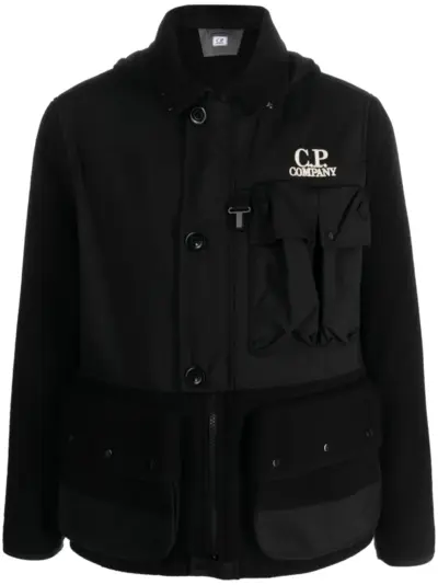C.P. Company Duffel Mixed Goggle hooded jacket - Black