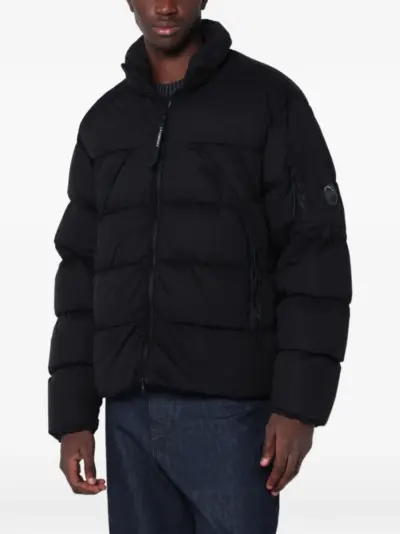 C.P. Company Nycra-R Lens hooded down jacket - Black