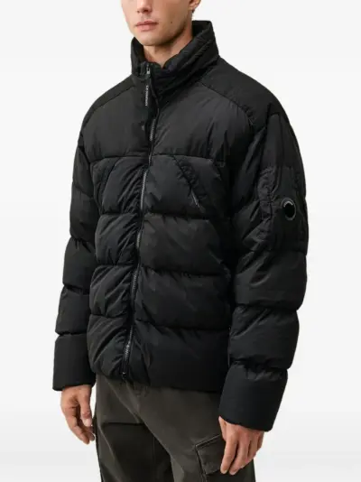 C.P. Company Nycra-R Lens hooded down jacket - Black