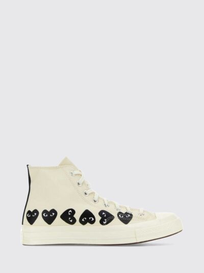 COMME DES GARÇONS PLAY X CONVERSE Chuck 70 High-Top Canvas Sneakers with Logo Print