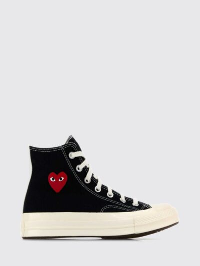 COMME DES GARÇONS PLAY X CONVERSE Chuck 70 High-Top Canvas Sneakers with Logo Print