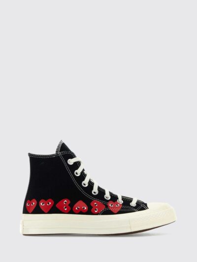 COMME DES GARÇONS PLAY X CONVERSE Chuck 70 High-Top Canvas Sneakers with Logo Print