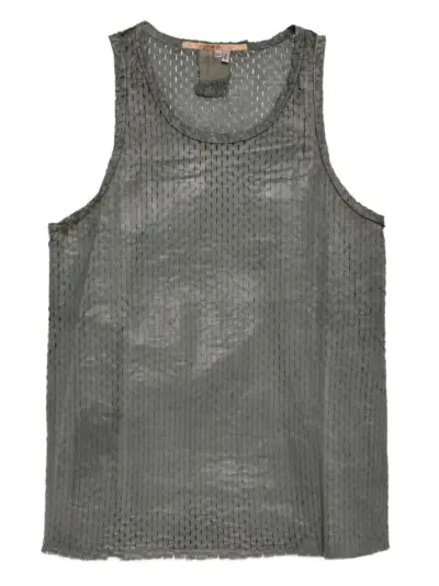 Carol Christian Poell perforated leather tank top - Grey