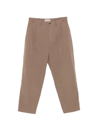 Casey Casey Basin pleated straight-leg trousers - Brown