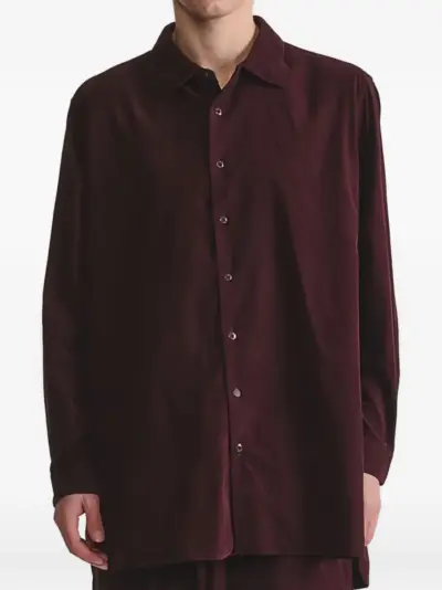 Casey Casey Ikla corduroy long-sleeve shirt - Red