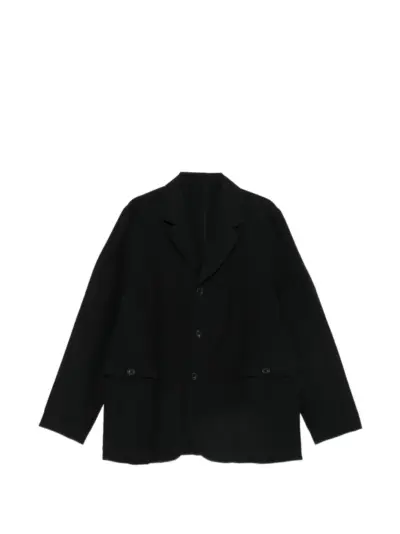 Casey Casey button-front notch-lapel jacket - Black