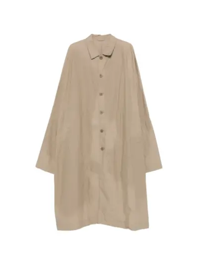 Casey Casey button-up oversized coat - Neutrals