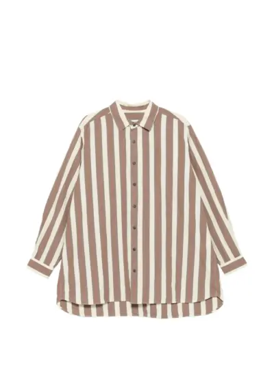 Casey Casey striped cotton shirt - Brown