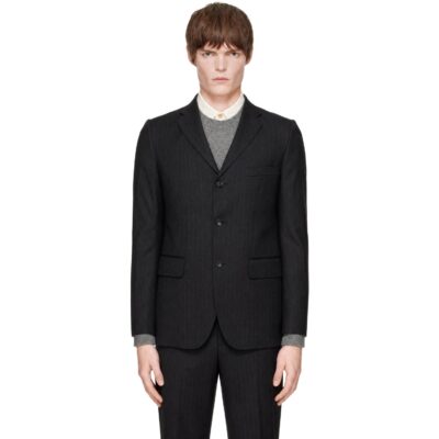 Comme des Garçons Homme Deux Black Pinstripes Blazer