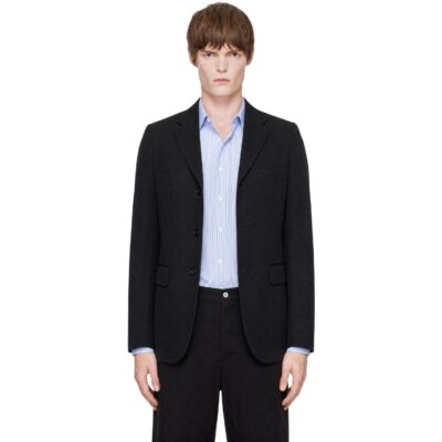 Comme des Garçons Homme Plus Black Wool Gabardine Blazer