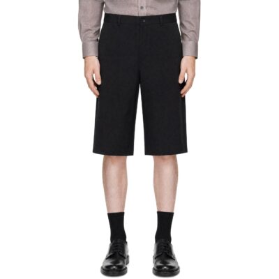 Comme des Garçons Homme Plus Black Wool Gabardine Shorts