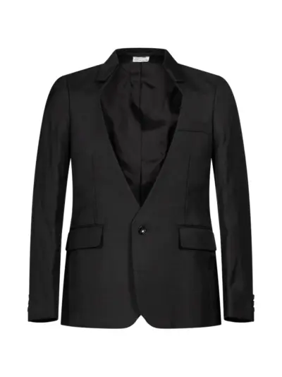 Comme des Garçons Homme Plus cut-out single-breasted blazer - Black