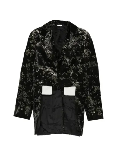 Comme des Garçons Homme Plus distressed-effect peak-lapel jacket - Black