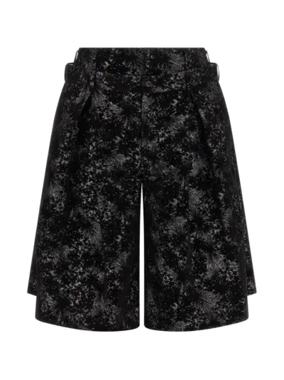 Comme des Garçons Homme Plus double-layer abstract-pattern shorts - Black