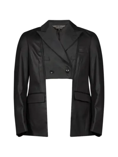 Comme des Garçons Homme Plus layered cut-out blazer - Black
