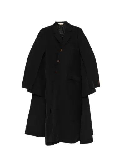 Comme des Garçons Homme Plus layered-sleeve single-breasted coat - Black