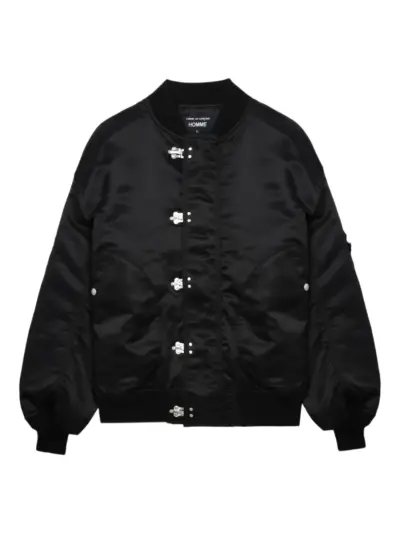 Comme des Garçons Homme satin-finish bomber jacket - Black