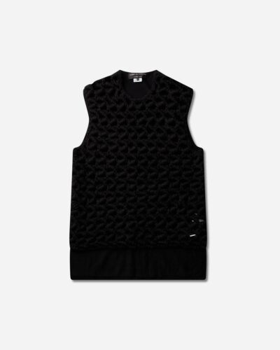 Comme des Garçons Men s Crochet Knit Vest Black